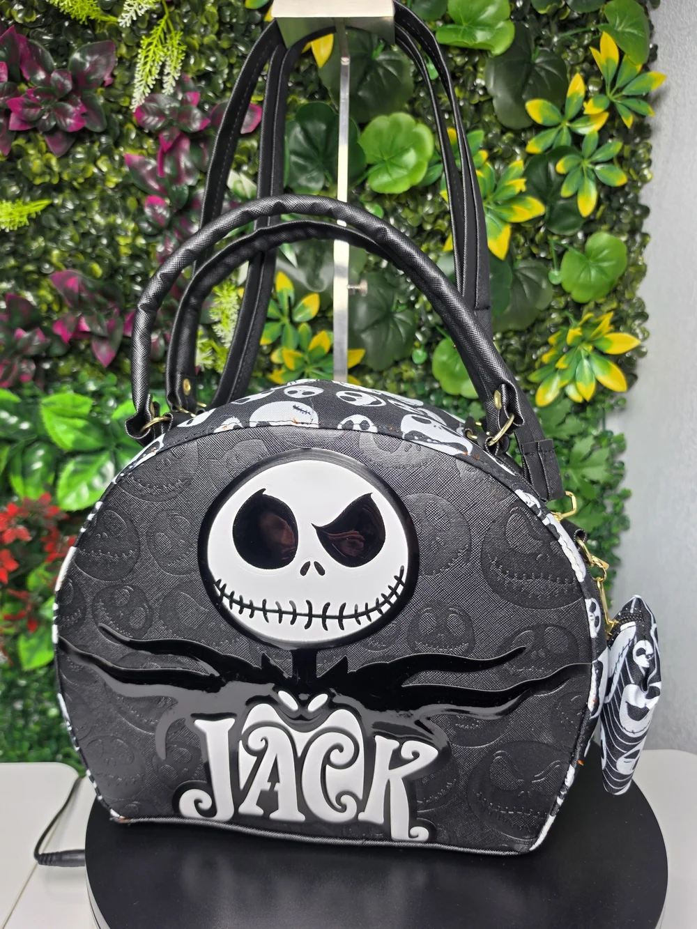 New Black Jack Character Round Crossbody Bag for Women